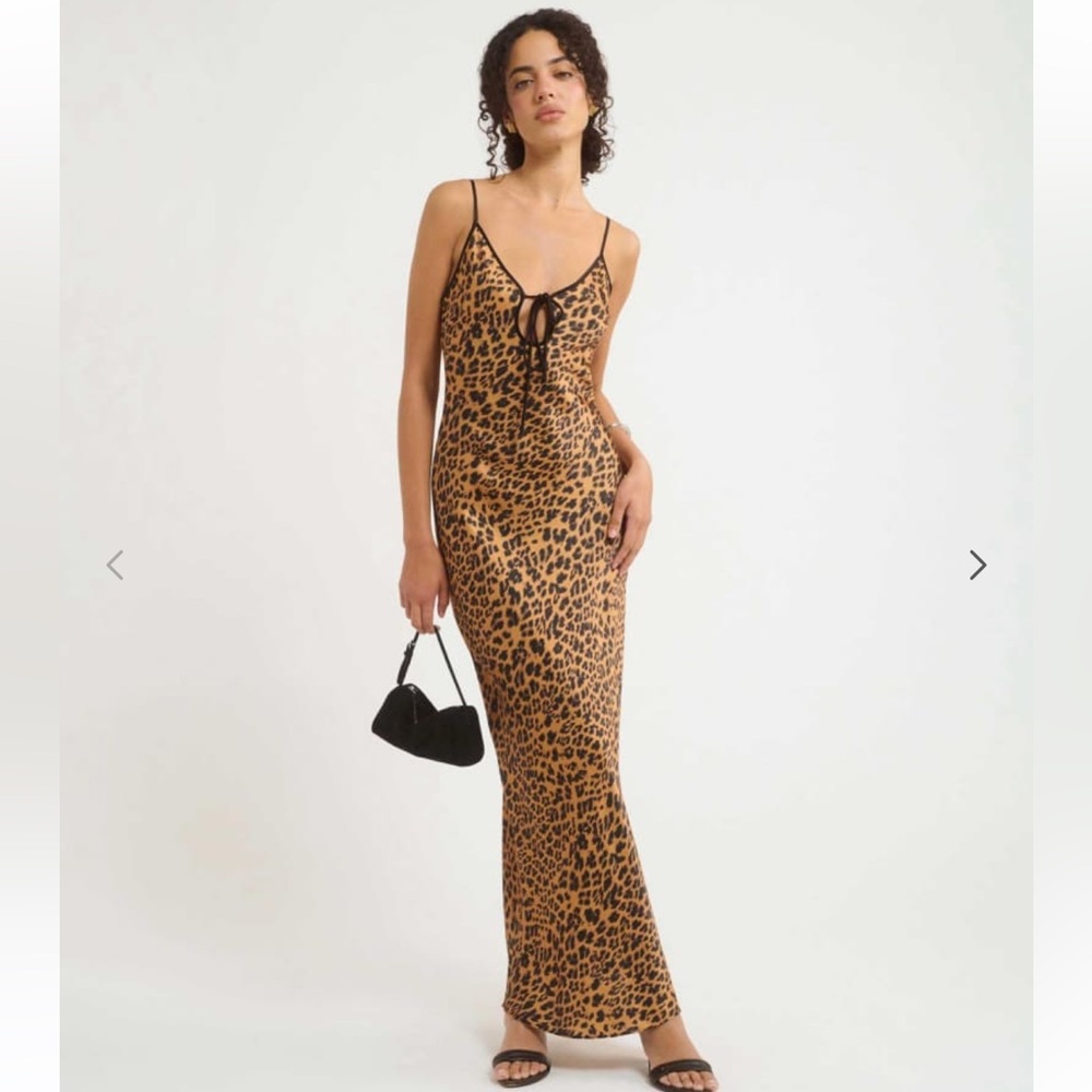 Rumored  Daytona Leopard Print Maxi Dress